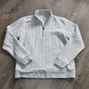 Orvis 1/2 Zip Gray Sweatshirt Sweater Sz M